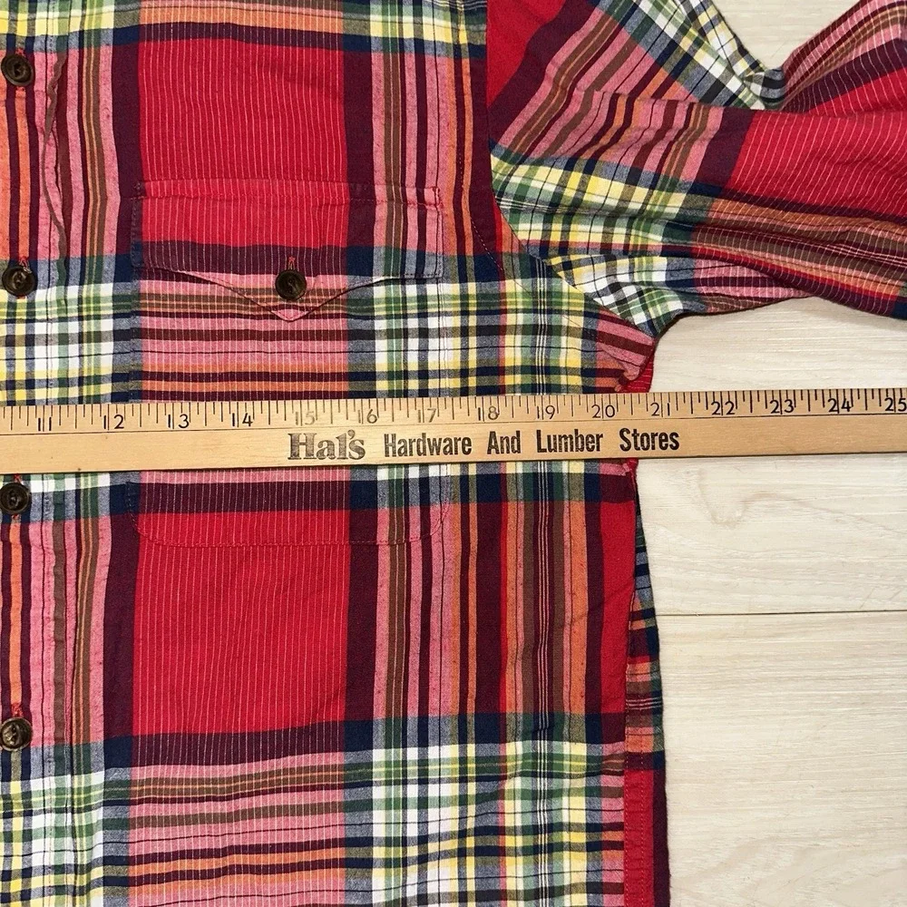 Vintage Polo Ralph Lauren Navajo Aztec Men Sz M Multicolor Plaid Button Up Shirt